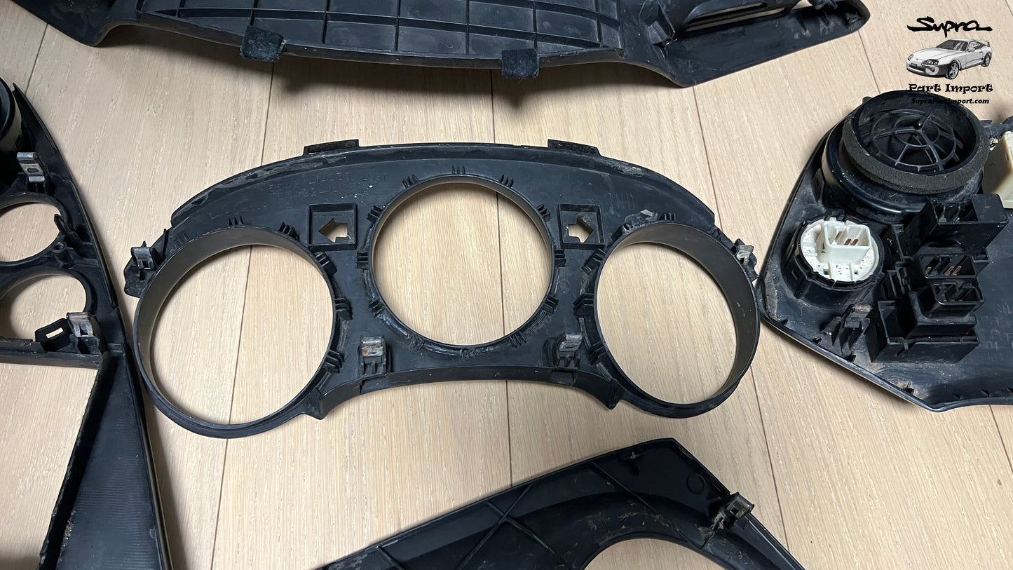 *RARE* JZA80 Supra Series 1 EU/UK-Spec RHD Full Dash Trim Set + Real Carbon Skinning Under Clear Coat