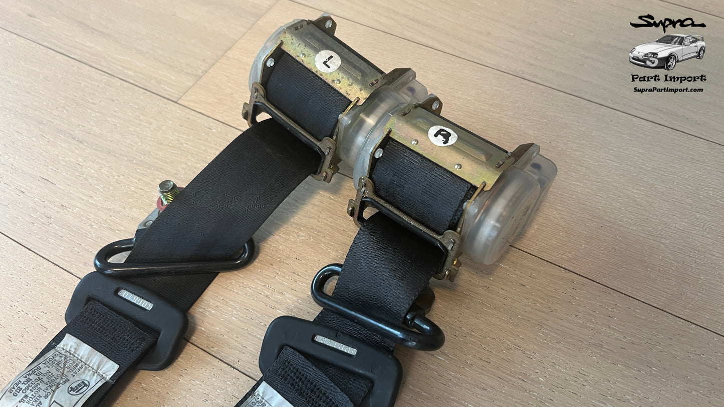JZA80 Supra Genuine OEM Rear Safety Belt Set (73370-14171-C0 + 73360-14291-C0)