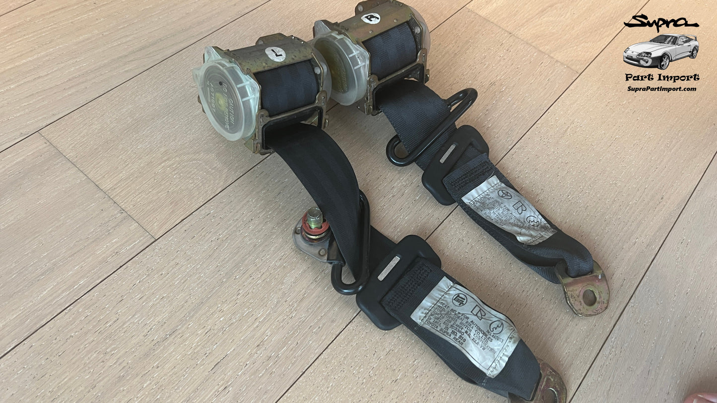 JZA80 Supra Genuine OEM Rear Safety Belt Set (73370-14171-C0 + 73360-14291-C0)