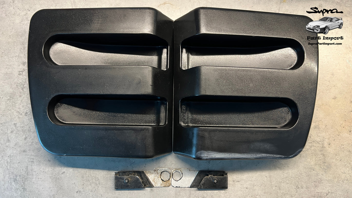 *RARE* JZA80 Supra Genuine OEM Rear Bumper License Plate Garnish Set /w Mounts