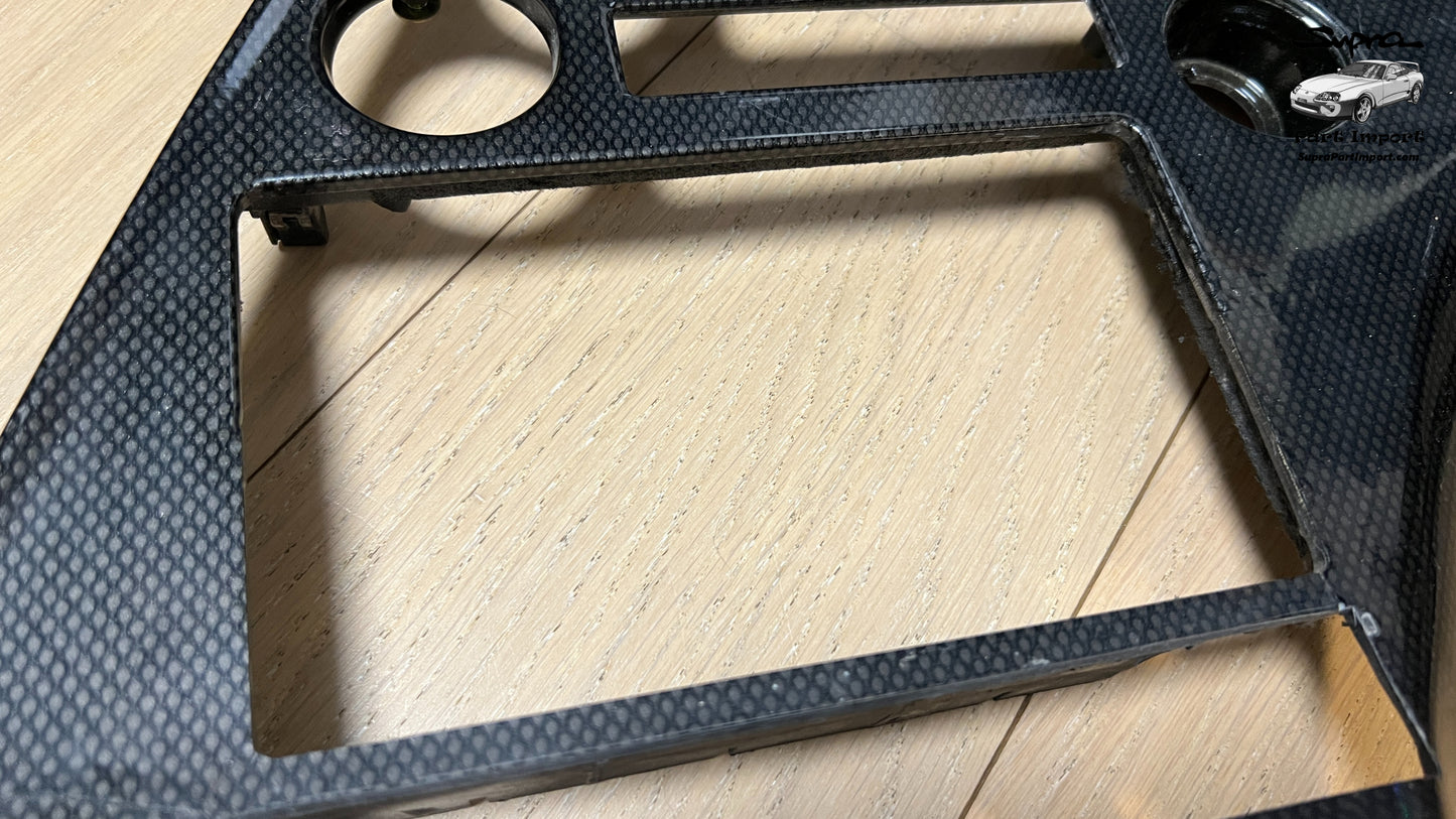 *For Project* JZA80 Supra Genuine OEM S1 RHD Radio Panel, Center Instrument Cluster Finish (55405-14120)