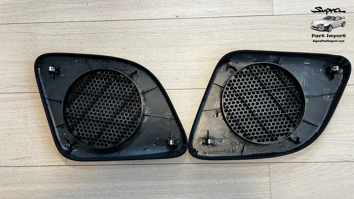 JZA80 Supra Genuine OEM Rear LH + RH Speaker Grill Panel Trim Set (64034-14080-C0 + 64033-14090-C0)