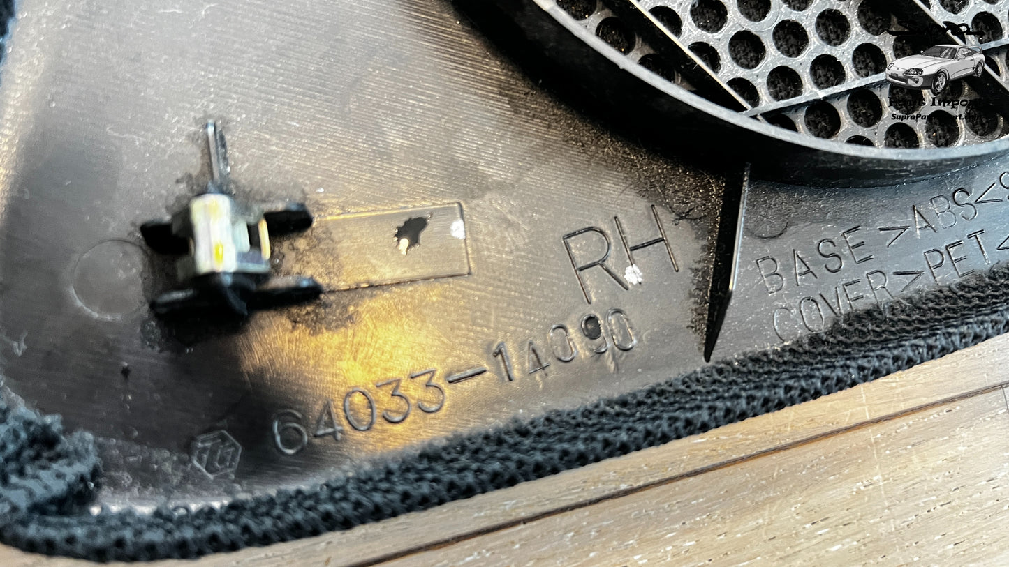 JZA80 Supra Genuine OEM Rear LH + RH Speaker Grill Panel Trim Set (64034-14080-C0 + 64033-14090-C0)