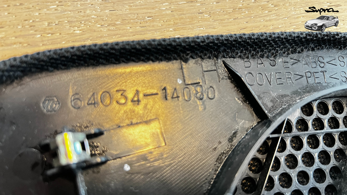 JZA80 Supra Genuine OEM Rear LH + RH Speaker Grill Panel Trim Set (64034-14080-C0 + 64033-14090-C0)