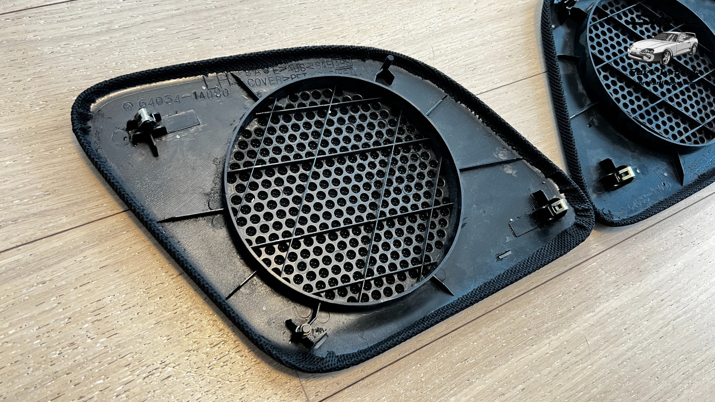 JZA80 Supra Genuine OEM Rear LH + RH Speaker Grill Panel Trim Set (64034-14080-C0 + 64033-14090-C0)