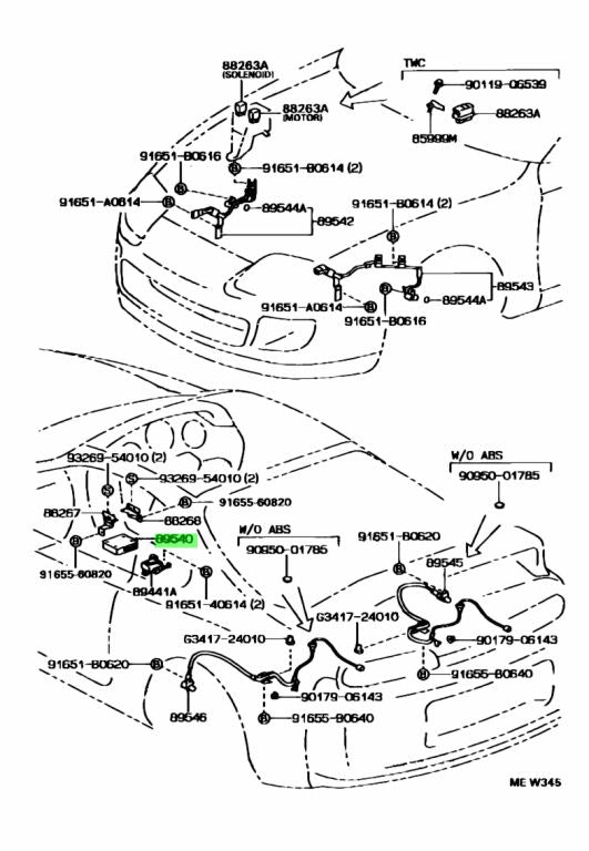 JZA80 Supra Genuine OEM ABS ECU (89541-14040)